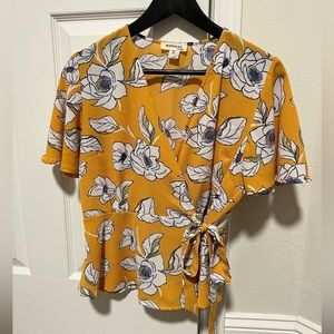 Side tie blouse